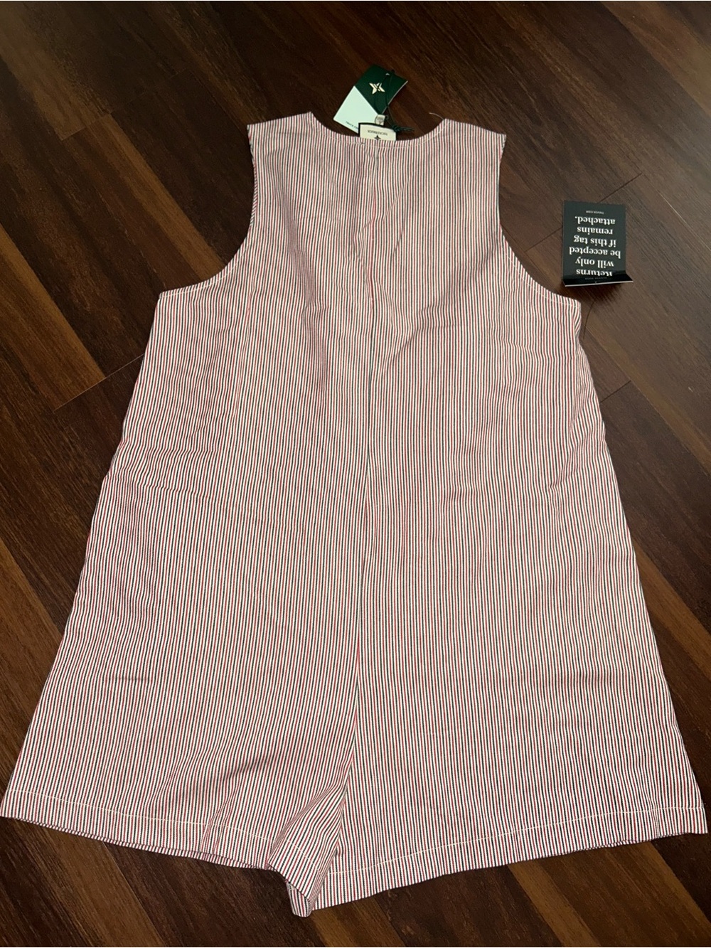 Tuckernuck Red & Blue Stripe Textured Myla Jumper One Piece Romper NWT - Picture 2 of 7